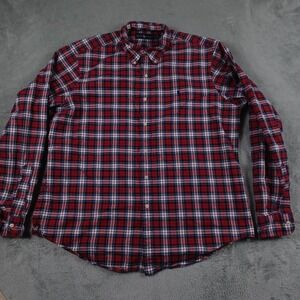 Ralph Lauren Shirt Mens XL Red Plaid‎ Button Down Long Sleeve Preppy